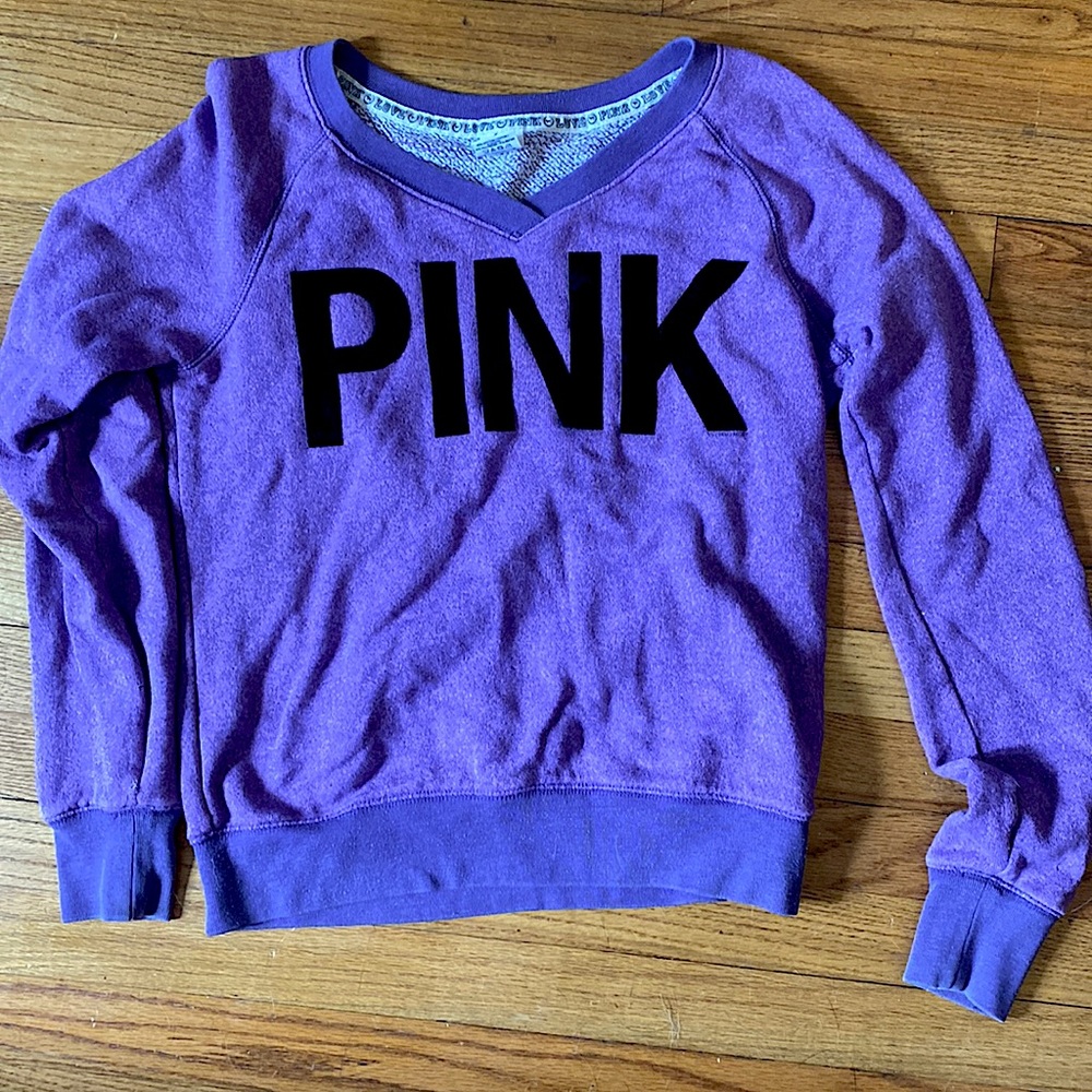 PINK Victoria’s Secret V-Neck pullover Sweatshirt! 💜
